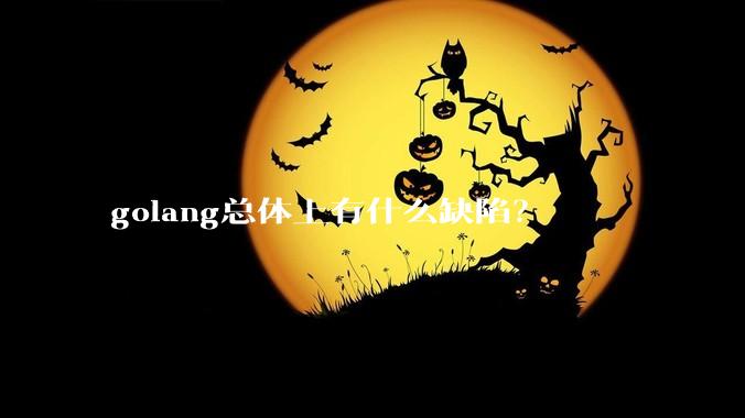 golang总体上有什么缺陷？