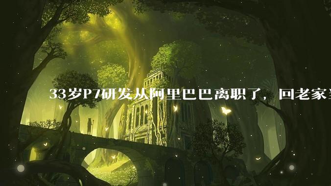 33岁P7研发从阿里巴巴离职了，回老家当个老师怎么样？